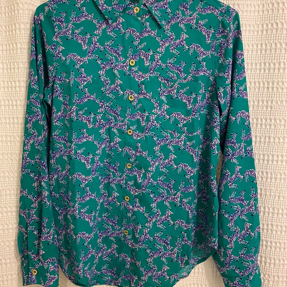 NWT Lilly Pulitzer Heebee Zeebee dress shirt XS